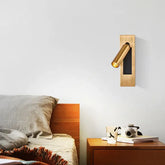 Infälld Svart Och Guld Minimalistisk Justerbar Sänglampa
